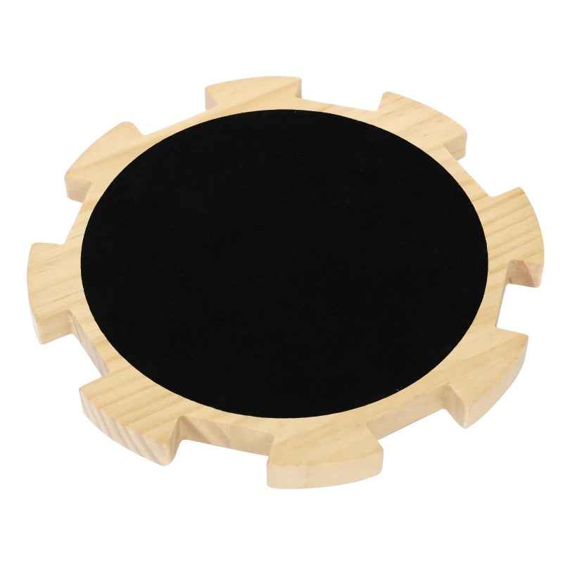 Exqline Wooden Hub for Mexican Train Dominoes with Felted Bottom Mexican Train Centerpiece Made of Superior Pine - Image 3
